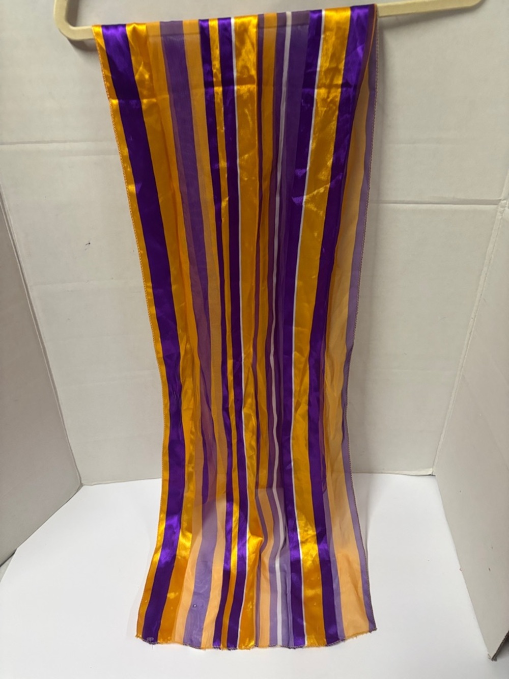 Purple and Gold Striped  Scarf